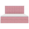 vidaXL Opslag bed met matras met matras Roze 180 x 200 cm Fluweel