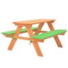 vidaXL Kinderpicknicktafel met banken 89x79x50 cm massief vurenhout