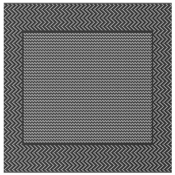 vidaXL Buitentapijt ARAKIL Zwart en grijs 300 x 300 cm PP