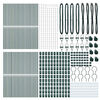 vidaXL Hek Post Anders 52 pcs Groen 3,2 x 3,2 x 170 cm Staal