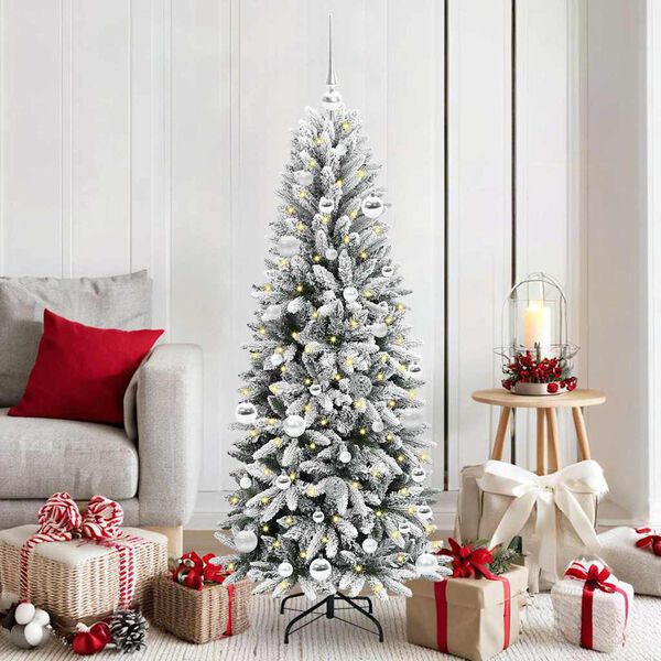 vidaXL Kunstkerstboom met 150 LED met standaard Wit 63 x 63 x 150 cm