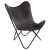 Lesli Living Vlinderstoel Buffalo 75x75x87 cm zwart