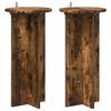 vidaXL Plantenstandaard 2 st Gerookt eiken 29,5 x 29,5 x 60 cm