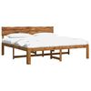 vidaXL Tweepersoonsbed met hoofdeinde ROSTOCK Naturel 200 x 200 cm