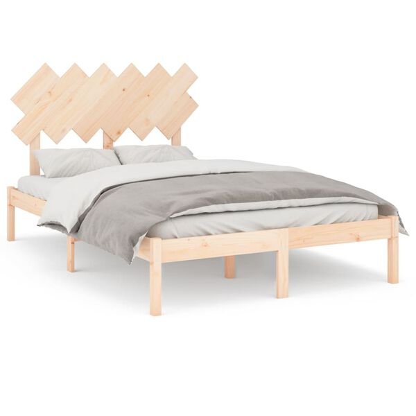 vidaXL Bedframe massief hout 120x190 cm