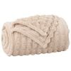 vidaXL Gooi Deken Beige 150 x 130 cm Fleece
