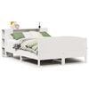 vidaXL Bed met boekenkast zonder matras grenenhout wit 135x190 cm