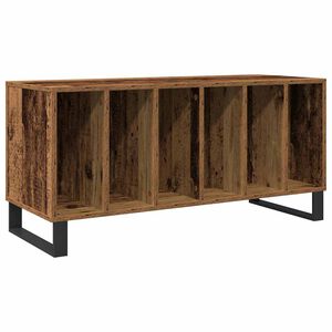 vidaXL Platenkast Oud hout 100 x 38 x 48 cm Bewerkt hout