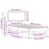 vidaXL Bedframe met Gevoerd Hoofdgedeelte Lichtgrijs 90 x 200 cm