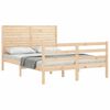 vidaXL Bedframe met hoofdbord massief hout 140x190 cm