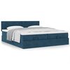 vidaXL Ottoman bed met matrassen 180x200cm fluweel donkerblauw