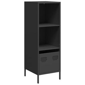 vidaXL Hoge kast 35x39x103,5 cm staal zwart