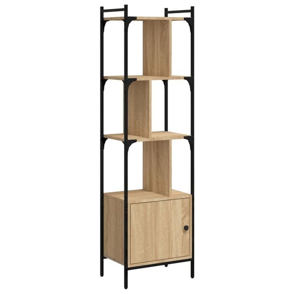 vidaXL Boekenkast met deur 44,5x30x154,5 cm hout sonoma eikenkleurig