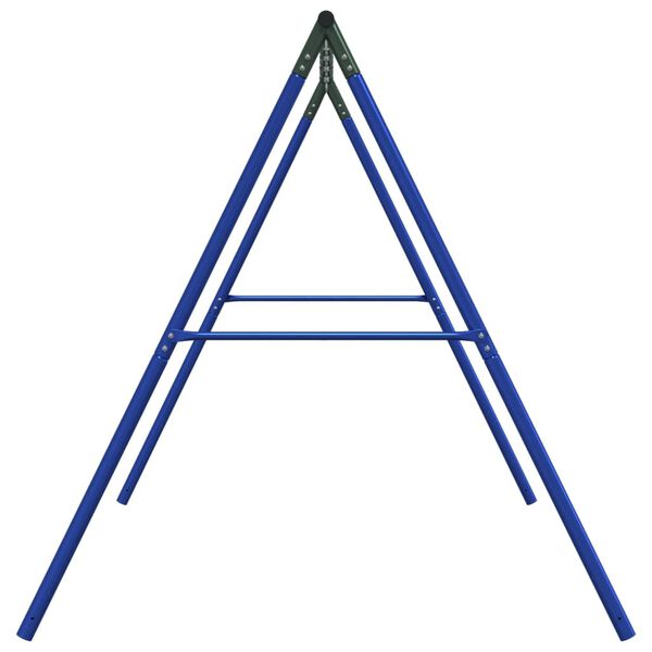 vidaXL Schommelframe voor buiten met 6 ophanghaken staal blauw