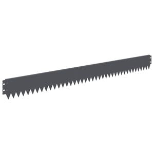 vidaXL Gazonrand 50 st 103 x 10 cm Staal Antraciet