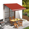 vidaXL Luifeldoek 3,5x2,5 m canvas oranje en bruin