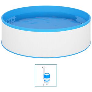 vidaXL Splasher pool met hangende skimmer en pomp 350x90 cm wit