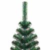 vidaXL Kunstmatig Voorverlicht Kerstboom Groen 180 cm PVC en Metaal