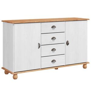 vidaXL Dressoir met lade ASKIM 133,5 x 40 x 79 cm Massief grenenhout
