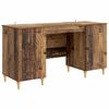 vidaXL Bureau met plank Oud hout 142,5 x 50 x 75 cm Bewerkt hout
