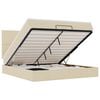 vidaXL Ottoman bed met matras en LED's 180x200cm stof cr&egrave;mekleurig