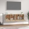 vidaXL Wandkasten 2 st 60x36,5x35 cm bewerkt hout sonoma eikenkleurig