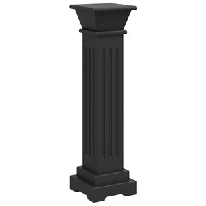 vidaXL Plantenstandaard klassieke zuil vierkant 17x17x66 cm MDF zwart