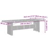 vidaXL Tuintafel met acaciahouten blad 240x90x75 cm poly rattan zwart