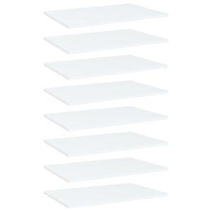 vidaXL Wandschappen 8 st 60x40x1,5 cm spaanplaat wit