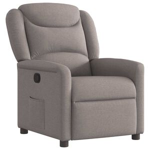 vidaXL Fauteuil verstelbaar stof taupe