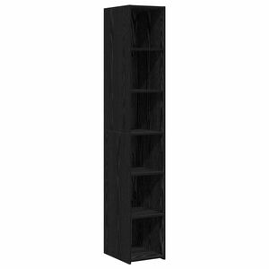 vidaXL Hoge kast Zwart eiken 30 x 41 x 185 cm Bewerkt hout
