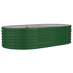 vidaXL Plantenbak 152x80x36 cm gegalvaniseerd staal groen