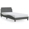 vidaXL Bedframe "Dover" stof donkergrijs 100x203 cm