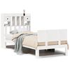 vidaXL Bed met boekenkast zonder matras grenenhout wit 90x200 cm