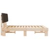 vidaXL Bedframe met Gevoerd Hoofdgedeelte Taupe 150 x 200 cm