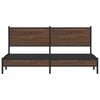 vidaXL Bedframe zonder matras metaal bruin eikenkleurig 160x200 cm