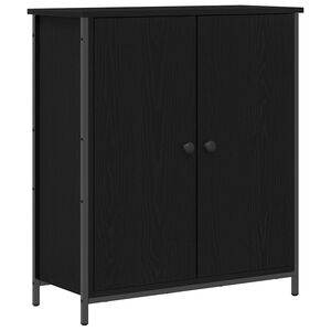vidaXL Dressoir Zwart Eiken 70 x 30 x 80 cm Bewerkt hout