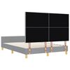 vidaXL Bedframe met hoofdeinde Lichtgrijs 160 x 200 cm Stof