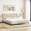 vidaXL Bedframe zonder matras "Hvar" stof cr&egrave;mekleurig 180x200 cm