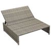 vidaXL 5-delige Loungeset met kussens poly rattan grijs