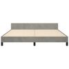 vidaXL Bedframe met hoofdeinde fluweel lichtgrijs 180x200 cm