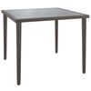 vidaXL Tuintafel 48x48x37 cm staal grijs