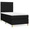 vidaXL Boxspring met matras stof zwart 90x190 cm