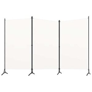vidaXL Kamerscherm met 3 panelen 260x180 cm stof wit