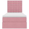 vidaXL Opslag bed met matras met matras Roze 90 x 200 cm Fluweel