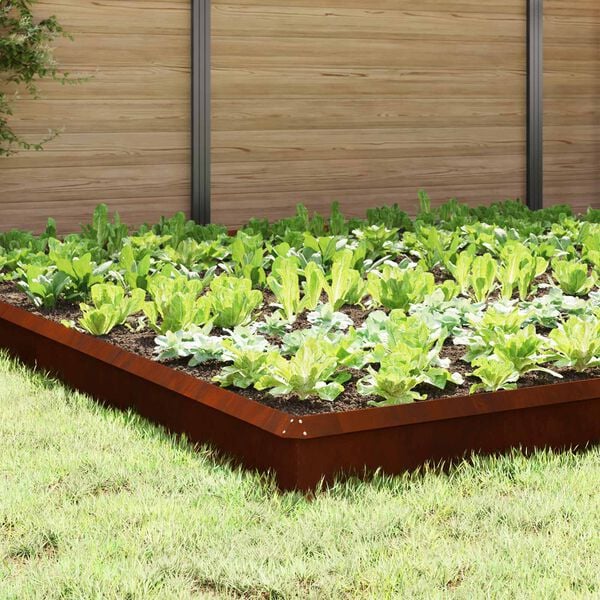 vidaXL Slakkenhekken 20 pcs Roestig Cortenstaal