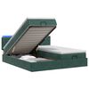 vidaXL Ottoman Bed met Matrassen en LED Donkergroen 200 x 200 cm