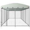vidaXL Hondenkennel voor buiten met dak 7,6x3,8x2,3 m