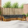 vidaXL Sofa-Sets 8 pcs Natuurlijk en Antraciet Massief Acaciahout