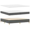 vidaXL Boxspringbed met matras Donkergrijs 200 x 200 cm Stof
